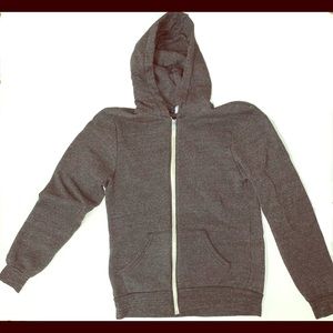 Grey Hoodie zip sweatshirt. Alternative apparel